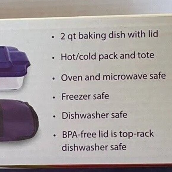 Eco+Chef Cook Smarter 2 Qt Baking Dish Hot/Cold Pack And Tote - Picture 3 of 3